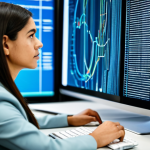 A professional, diverse individual (man or woman) in modest business attire, sitting at a modern desk in a well-lit office, gazing thoughtfully at a computer screen displaying an ambiguous email. Subtle, abstract digital patterns in the background suggest data flow and potential manipulation, highlighting the human element in cybersecurity. The atmosphere is professional and focused. fully clothed, appropriate attire, safe for work, appropriate content, perfect anatomy, correct proportions, natural pose, well-formed hands, proper finger count, natural body proportions, professional photography, high quality, professional, modest, family-friendly.